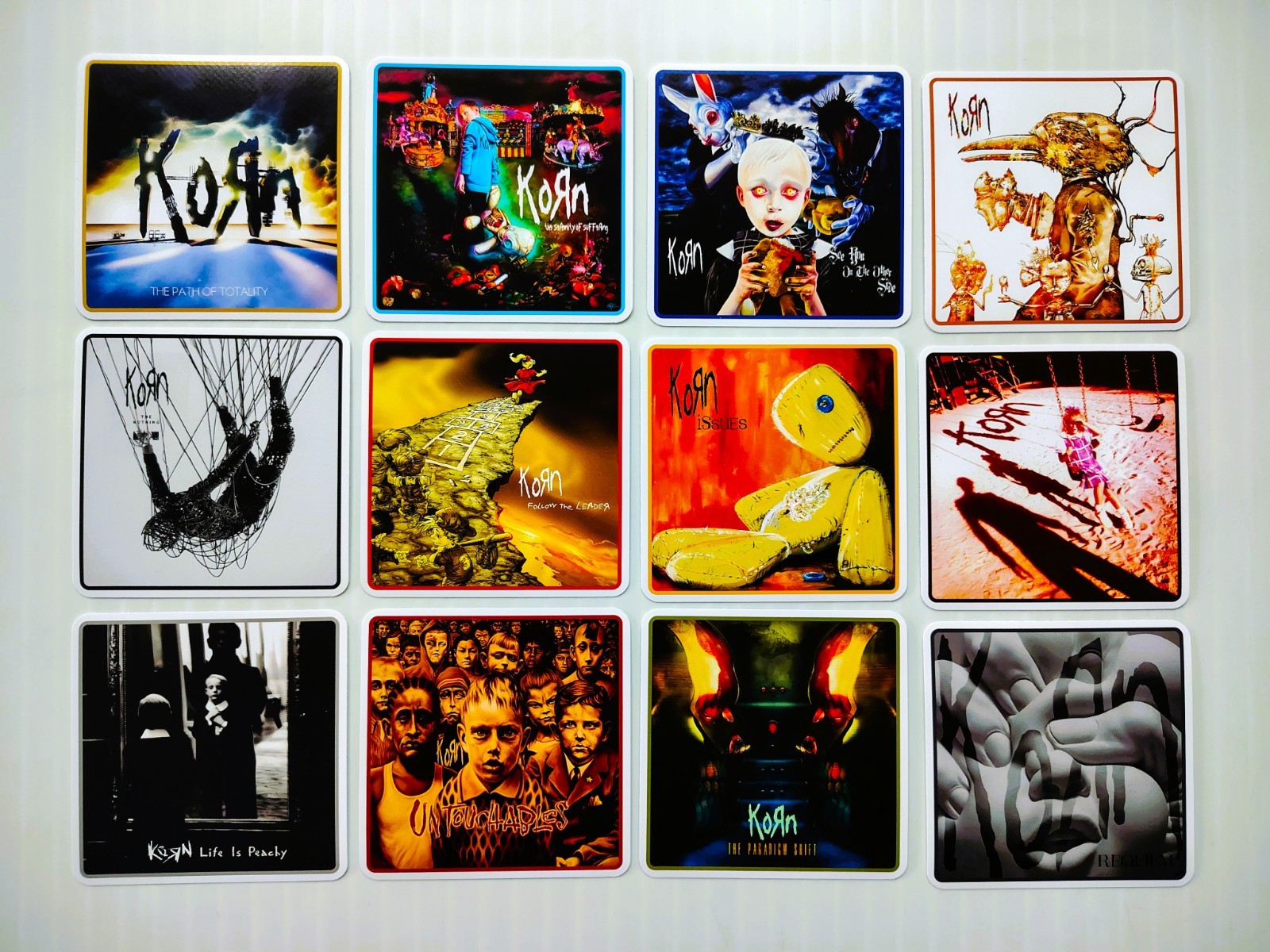 Korn Inspired Vinyl Sticker Lot (12 Stickers) nu metal limp bizkit disturbed pod