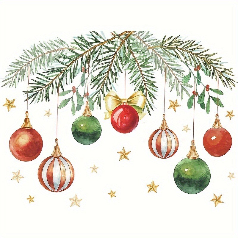 Christmas Toilet Sticker Self-Adhesive Xmas Ornaments for Holiday Bathroom Decor