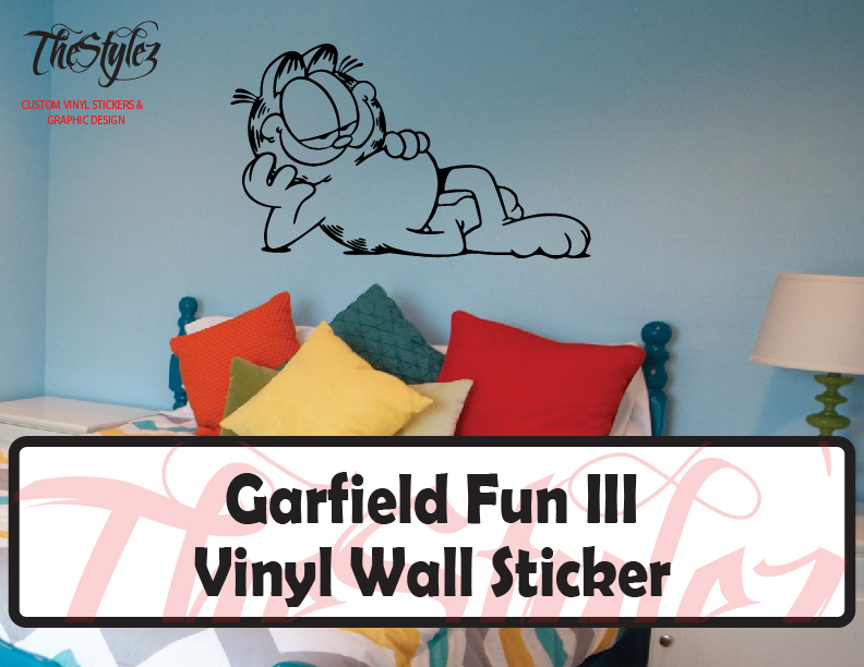 Garfield Fun III Custom Wall Vinyl Sticker