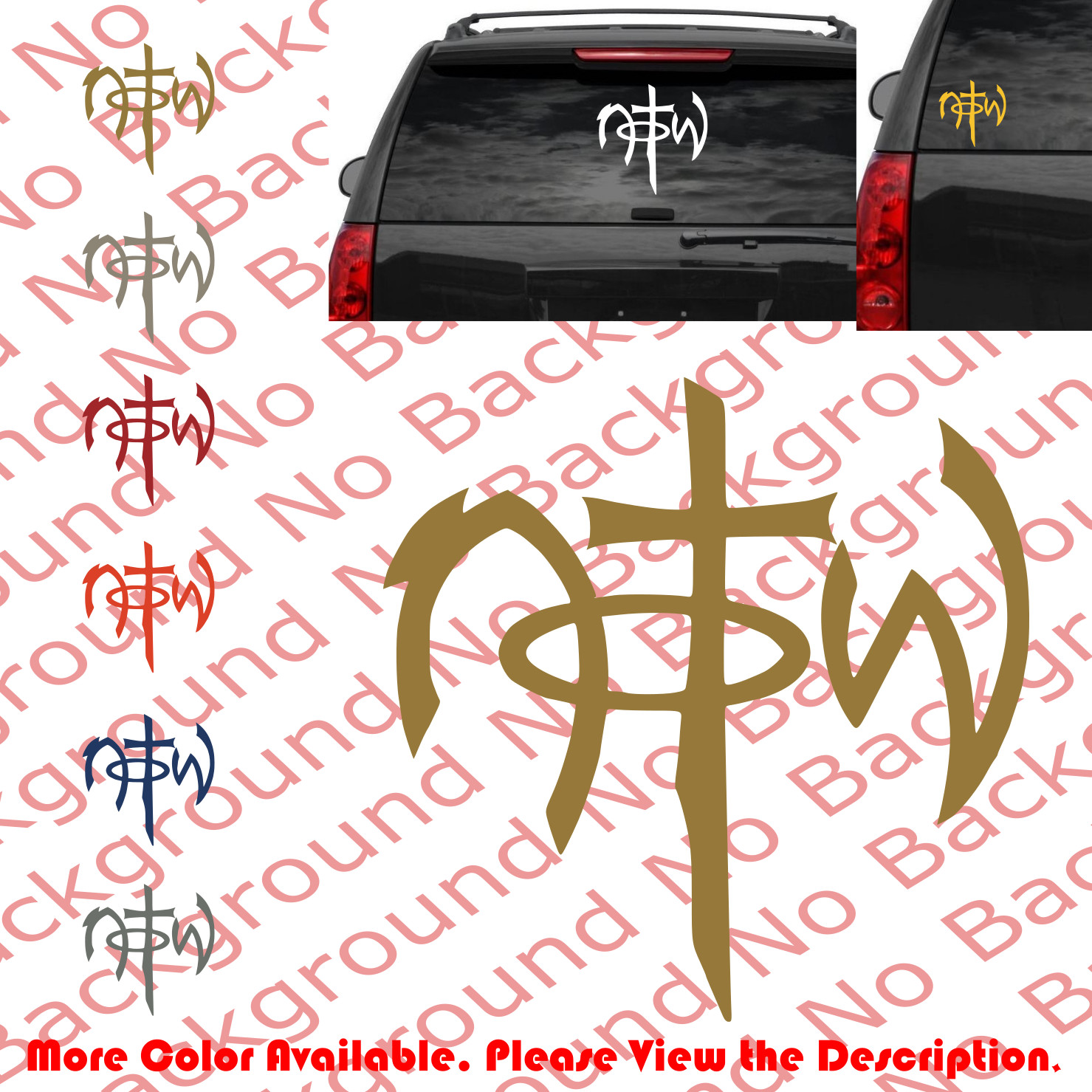 NOTW NOT OF THIS WORLD Vinyl Decal Jesus God Church Christian Car Window JS002