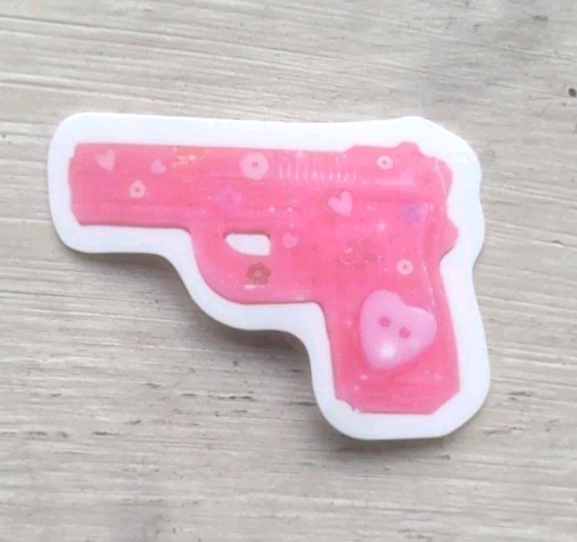 Haunted Doll Active Spirit Neutral Magick Unicorn Gun Pink Sticker 1Pc
