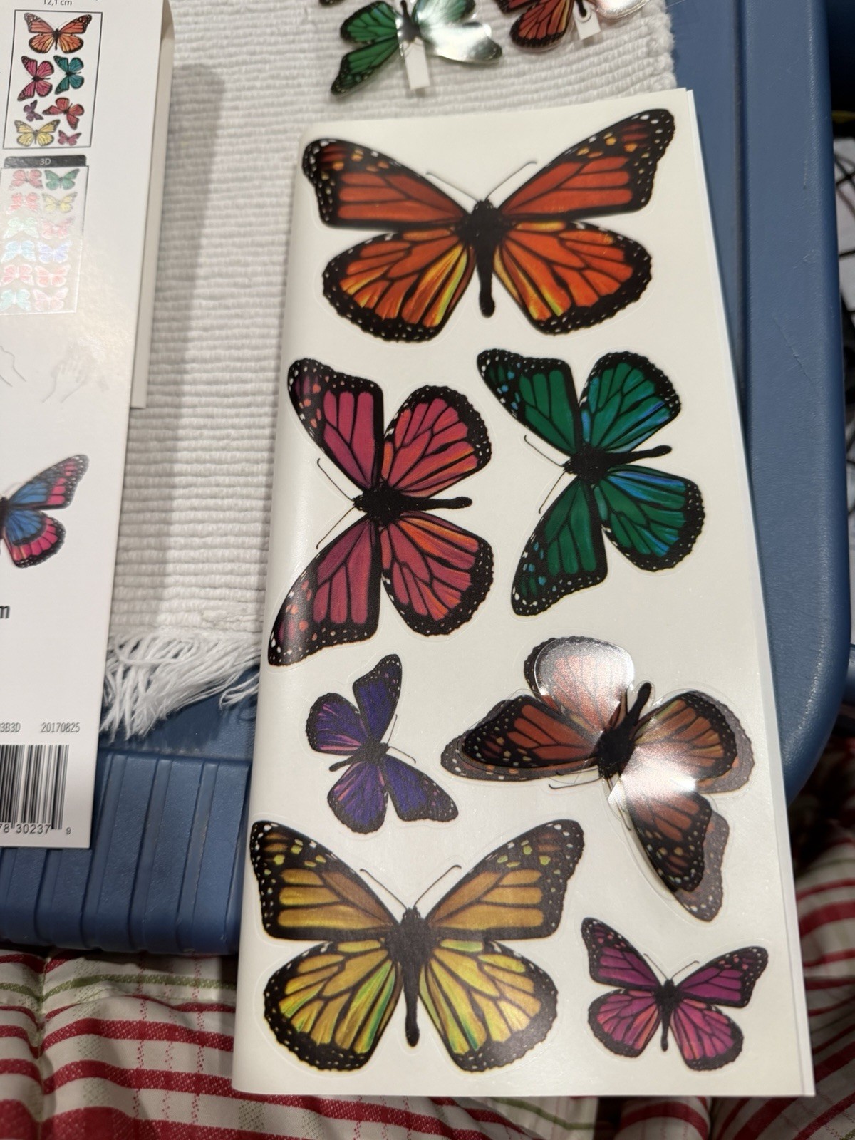 RoomMates 3D Butterfly Wall Decals NIP 26 Pieces Multi Color Multi Size