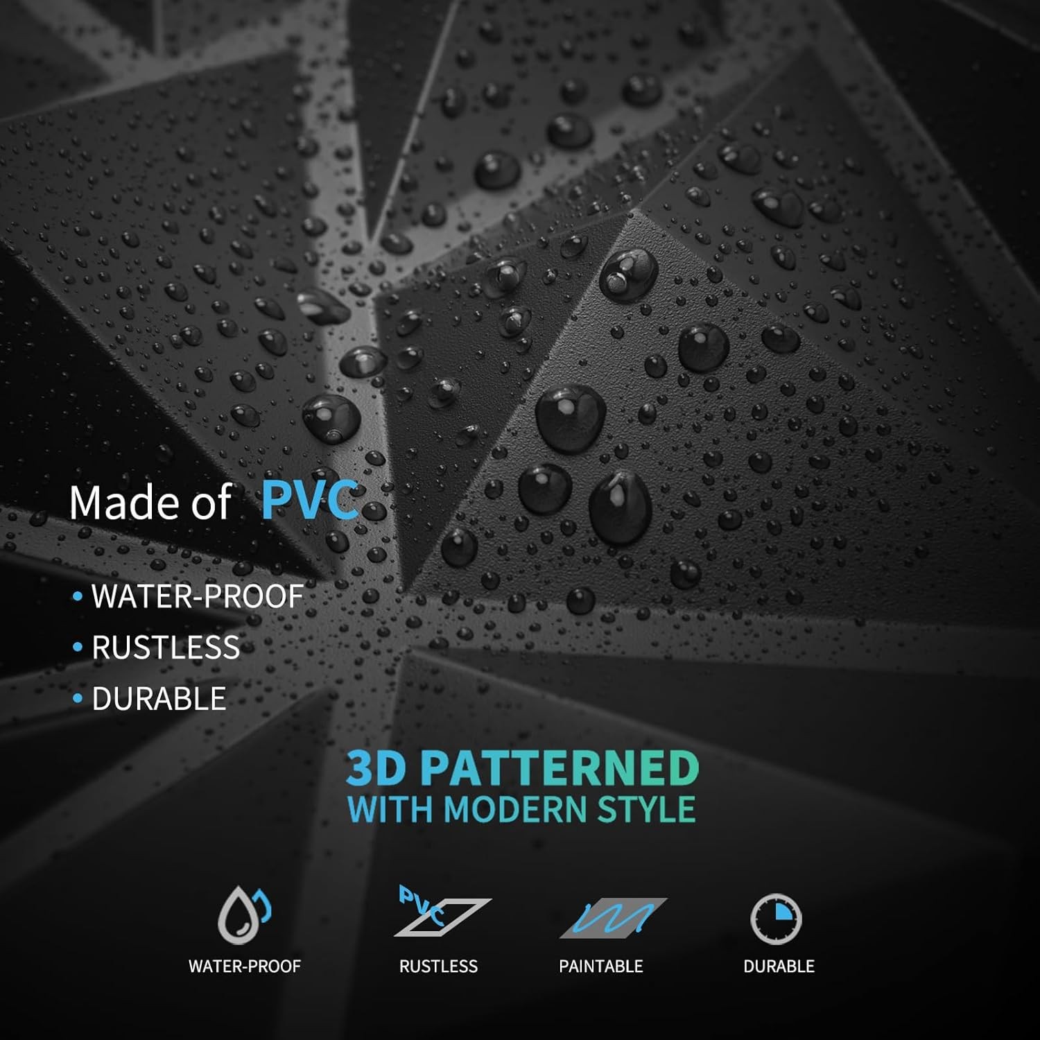 33-Pack 3D Wall Panels for Interior Wall Decor, Modern Diamond Textured Accent W