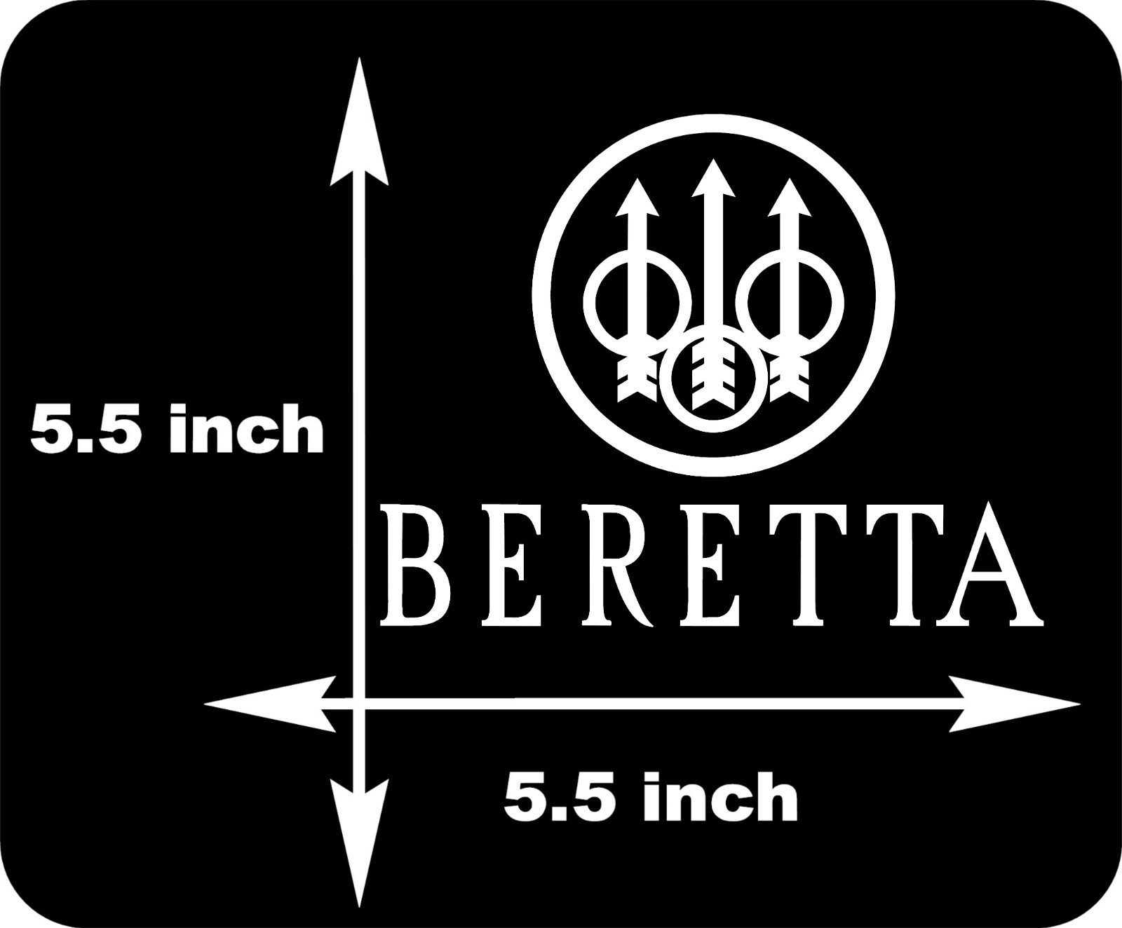 Beretta Firearms Pistol Rifle Logo Car Truck Window Gun Case Vinyl Decal Sticker
