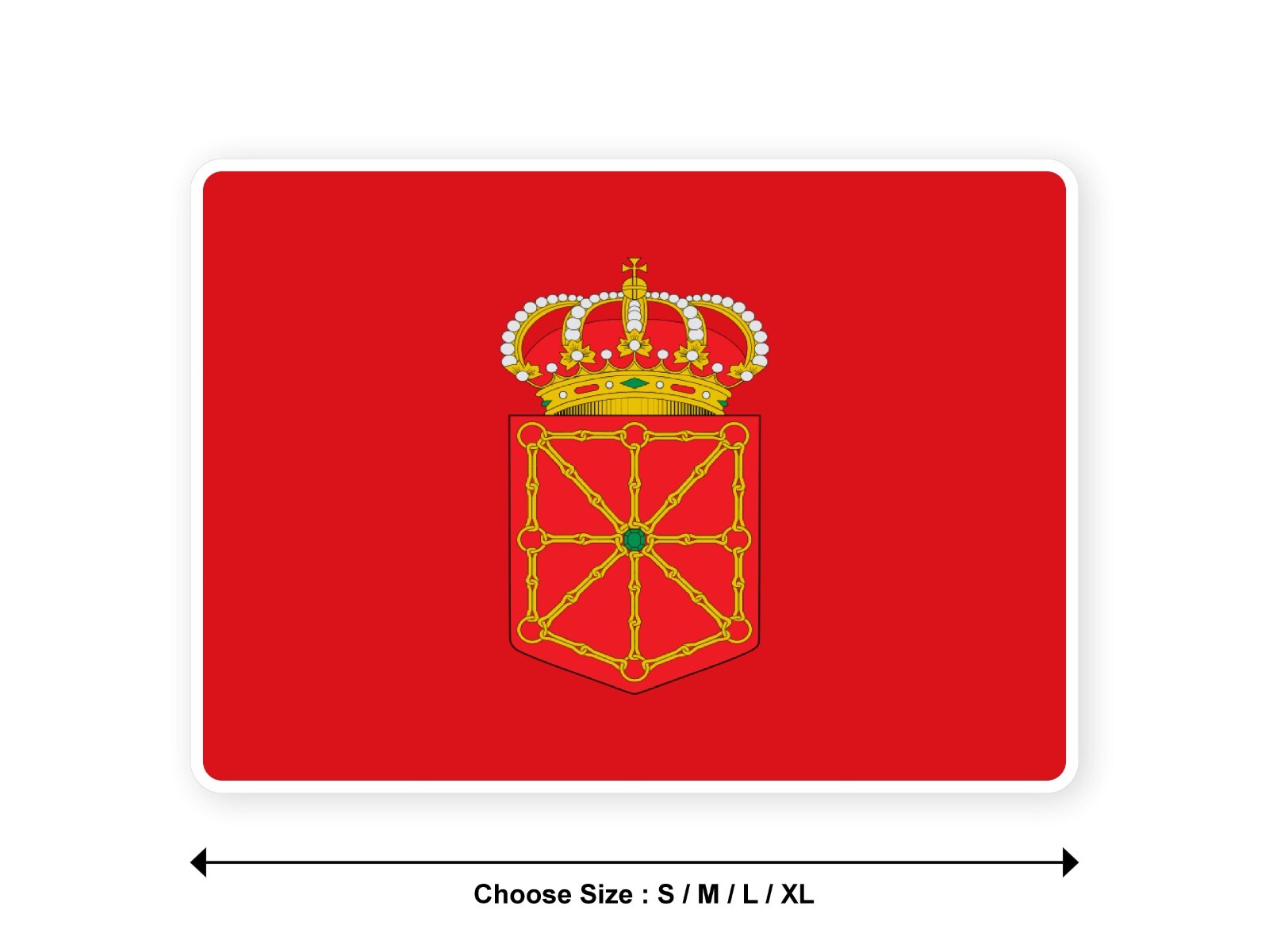 Sticker flag SPAIN NAVARRE spanish autonomous community decal