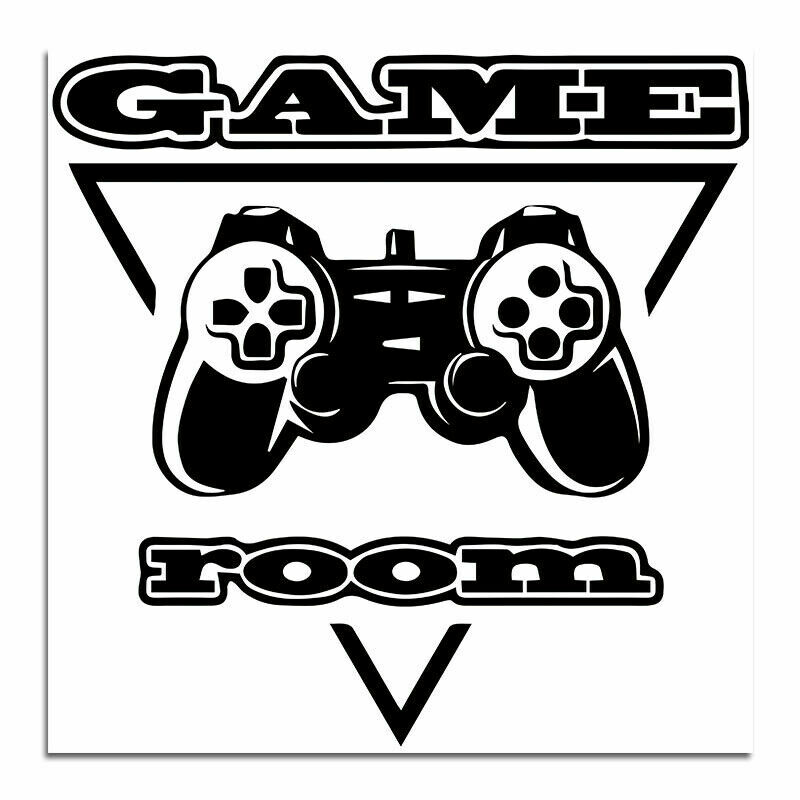Black Vinyl Wall Decals/Stickers-Game Room for Bedroom, Den, GAMEROOM, ETC!!