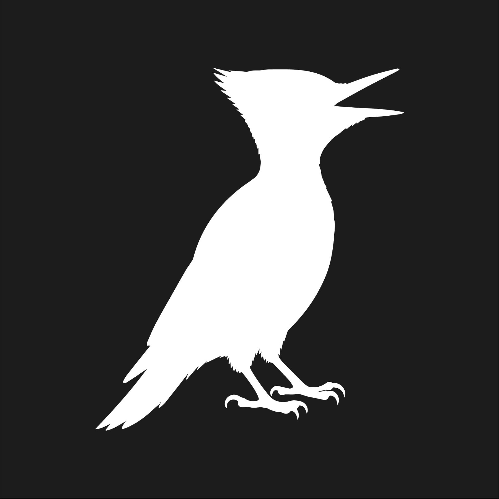 Woodpecker Mouth Open Vinyl Decal Bird Outline Silhouette Animal sticker
