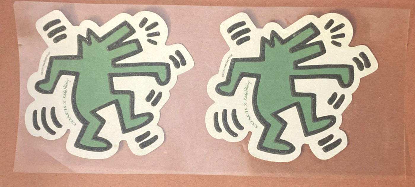 Keith Haring 2 dancing barking dog Vinyl Sticker Art Street Graffiti Coach 3×3"