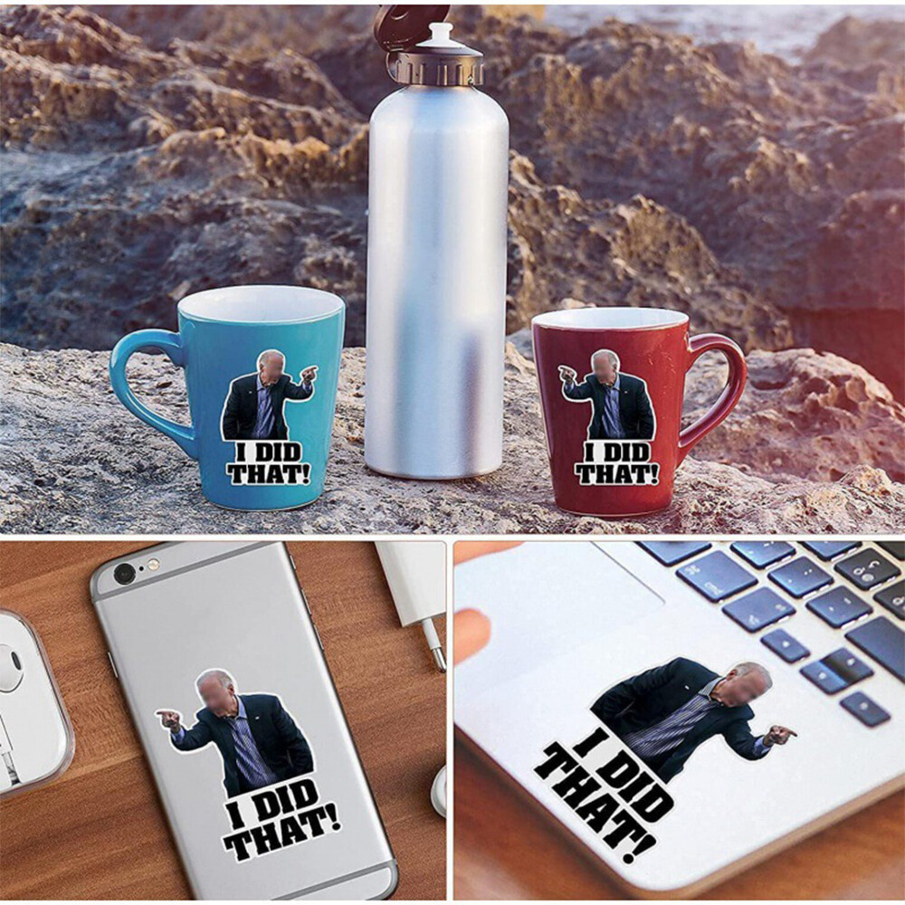 100 Pack Joe Biden "I DID That" Sticker Decal Trump Funny Humor Sticker Car Pump