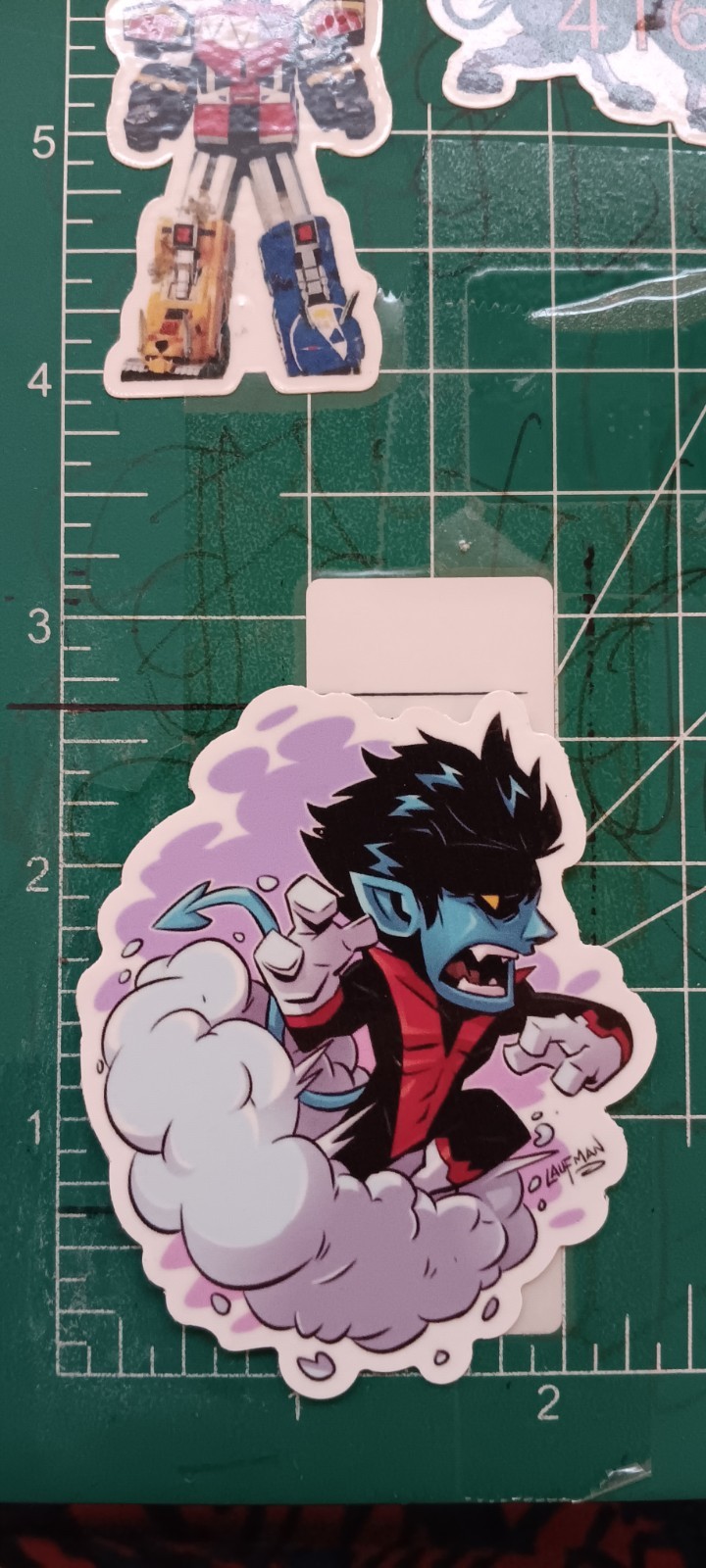 X-MEN'S X NIGHTCRAWLER X VYNIL HIGH-GLOSS DIE-CUT STICKER 3X2 INCH STICKER X