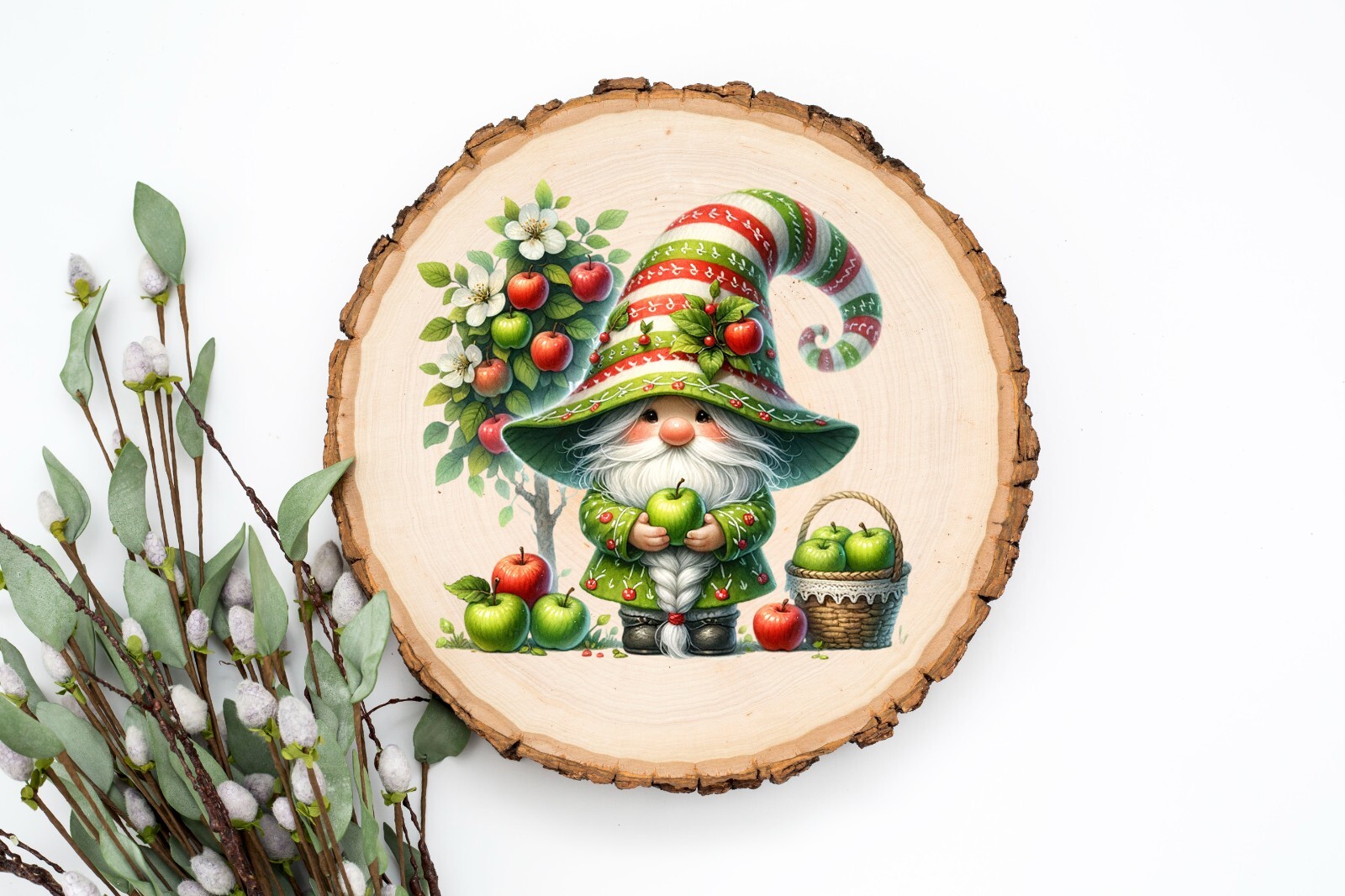 Apple Tree Gnome UV DTF Transparent Sticker / Decal