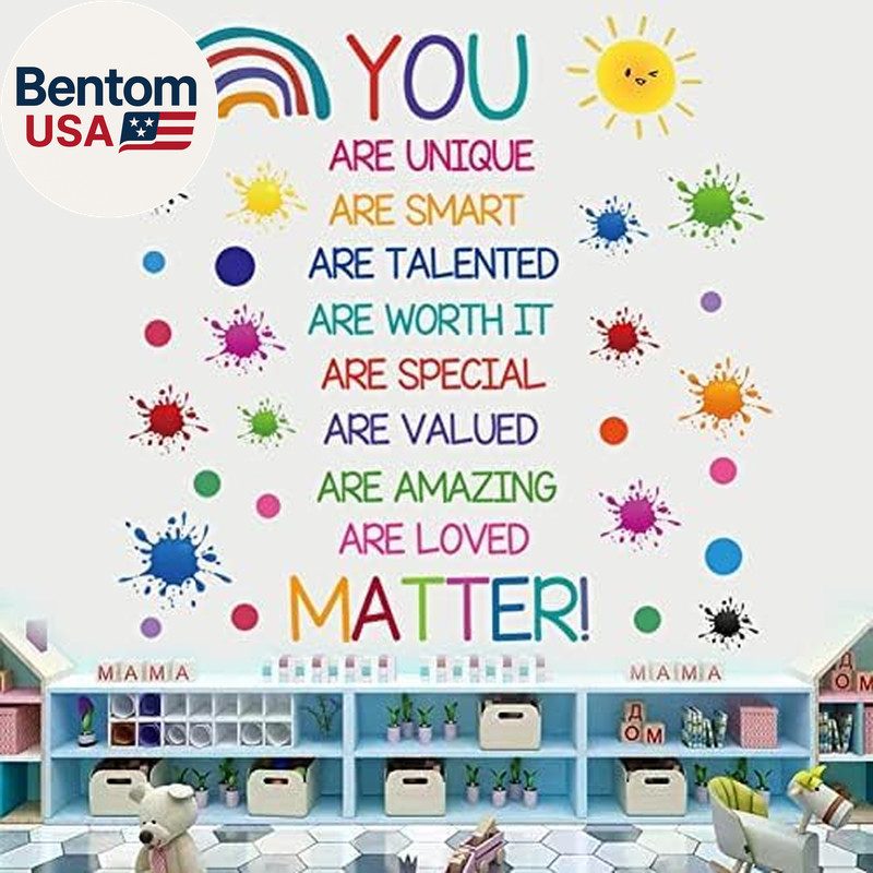 Colorful Inspirational Quote Wall Decals Motivational Phrase Wall Decor Sticker