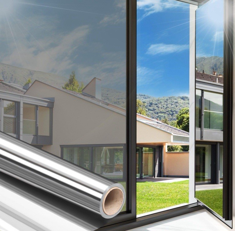 Self-Adhesive Window Tint Daytime Privacy Film Mirror Effect Silver 17.5×78.7”🪟