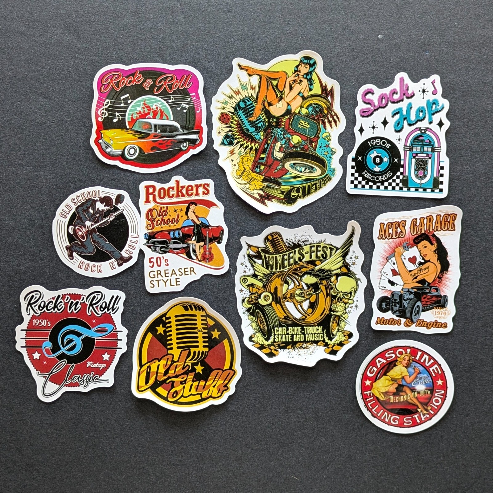 Old School Rock & Roll Stickers, Rock & Roll Decals,
