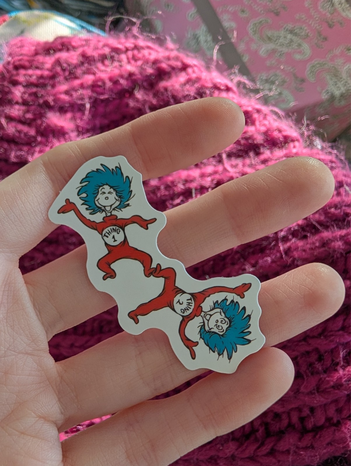 Dr. Seuss Sticker, Thing 1, Thing 2