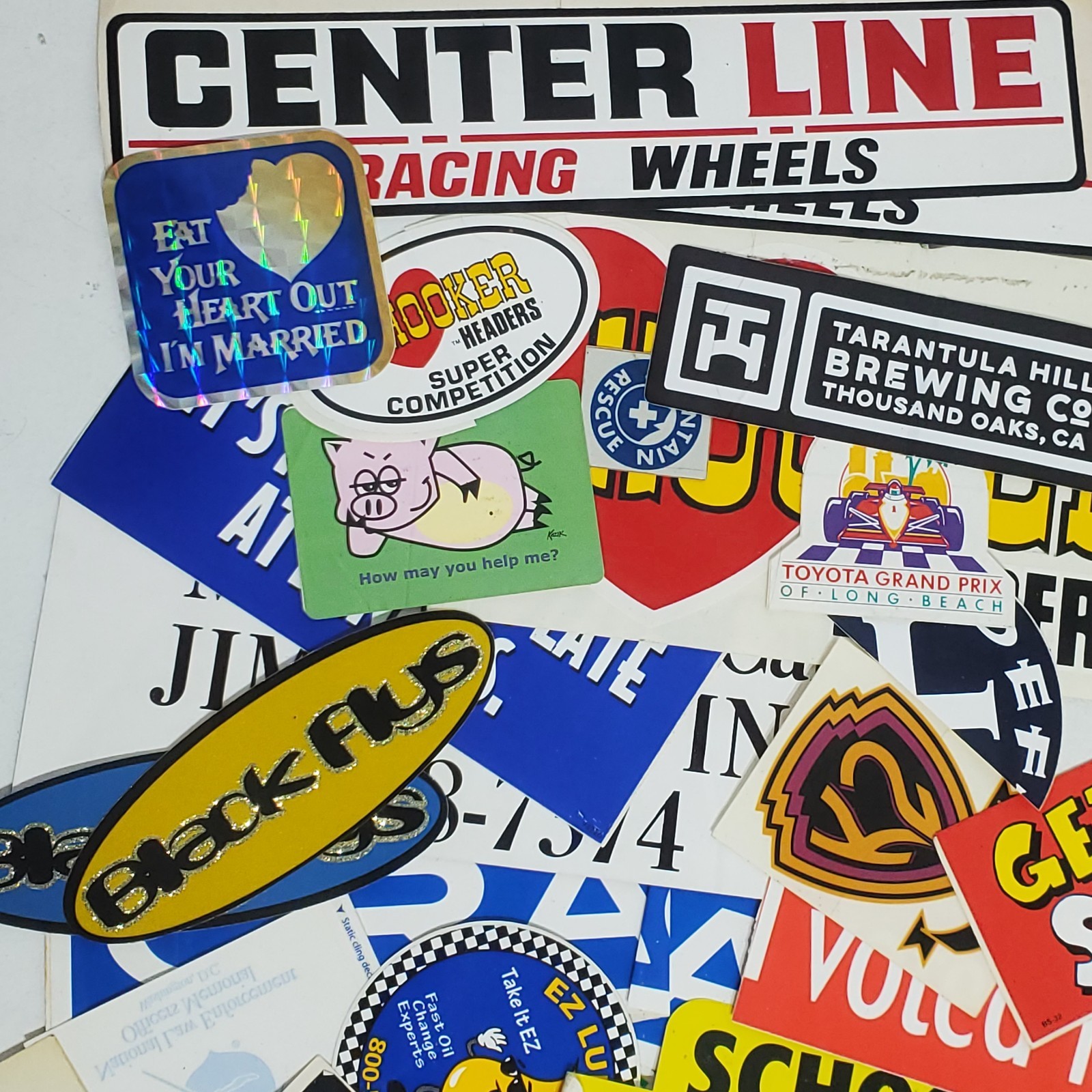 HUGE Sticker Lot Of 75 Assorted Fast Food Novelty Humorous Racing Vans & More