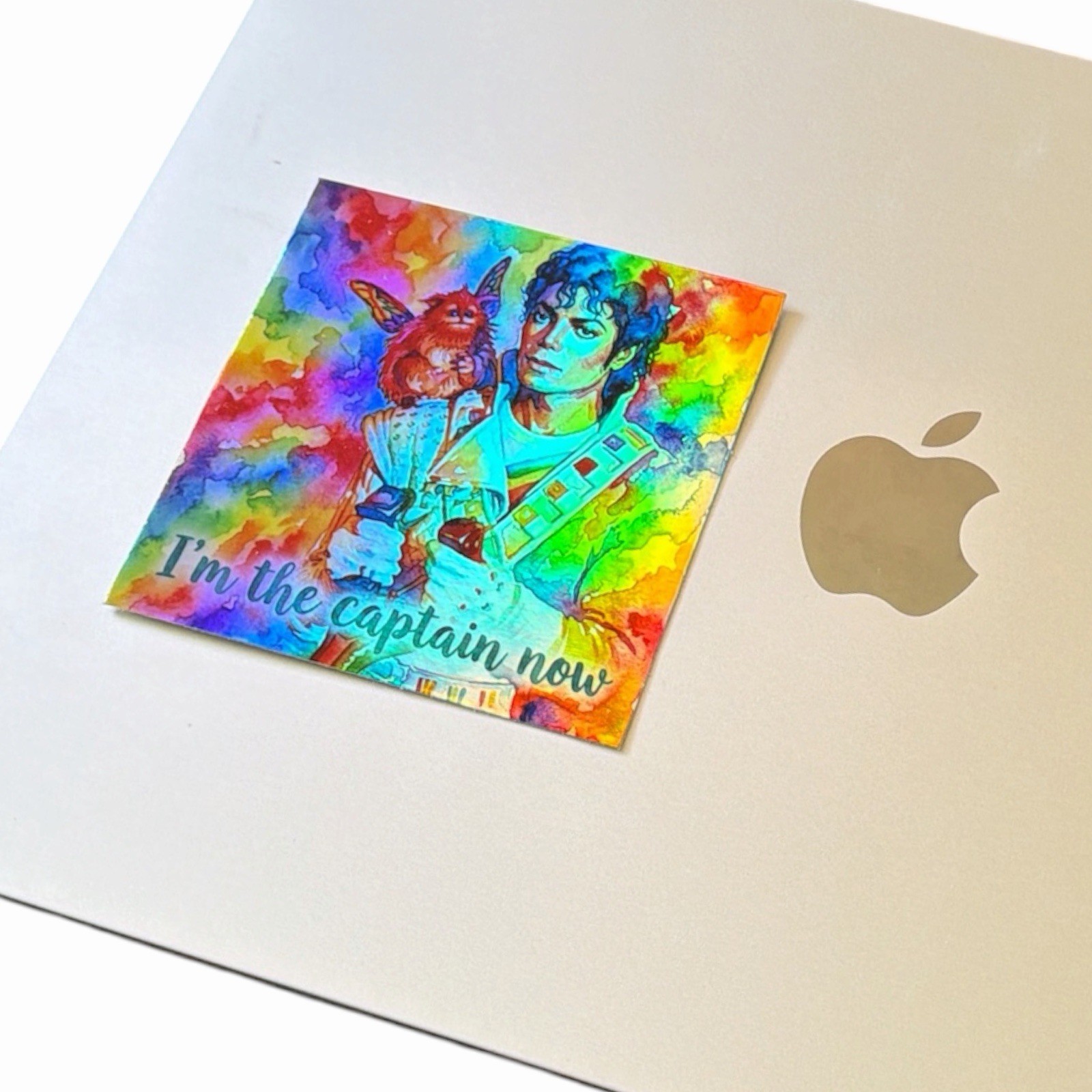 4×4 Captain EO & Fuzzball Captain Hologram Sticker Homemade FAST SHIP FREE SHIP