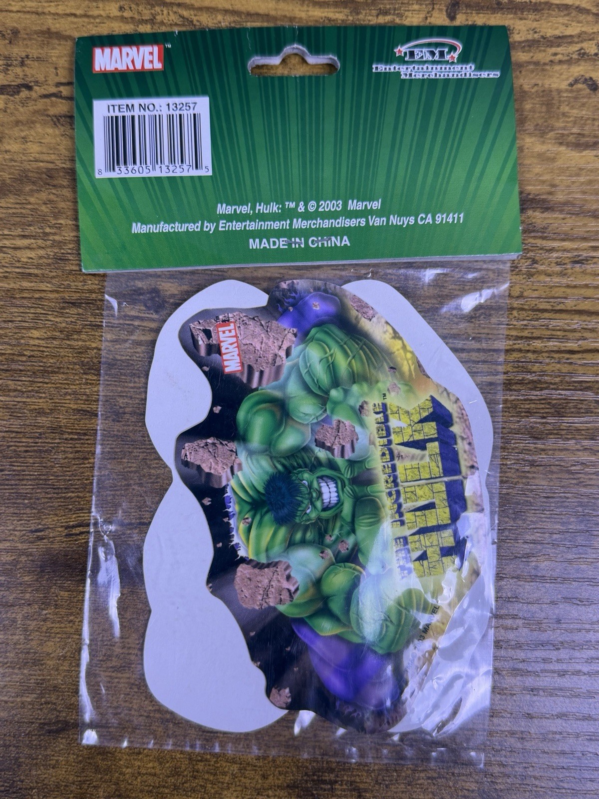 2003 Entertainment Merchandisers Marvel Incredible Hulk Movie 2-Pack Sticker NIB