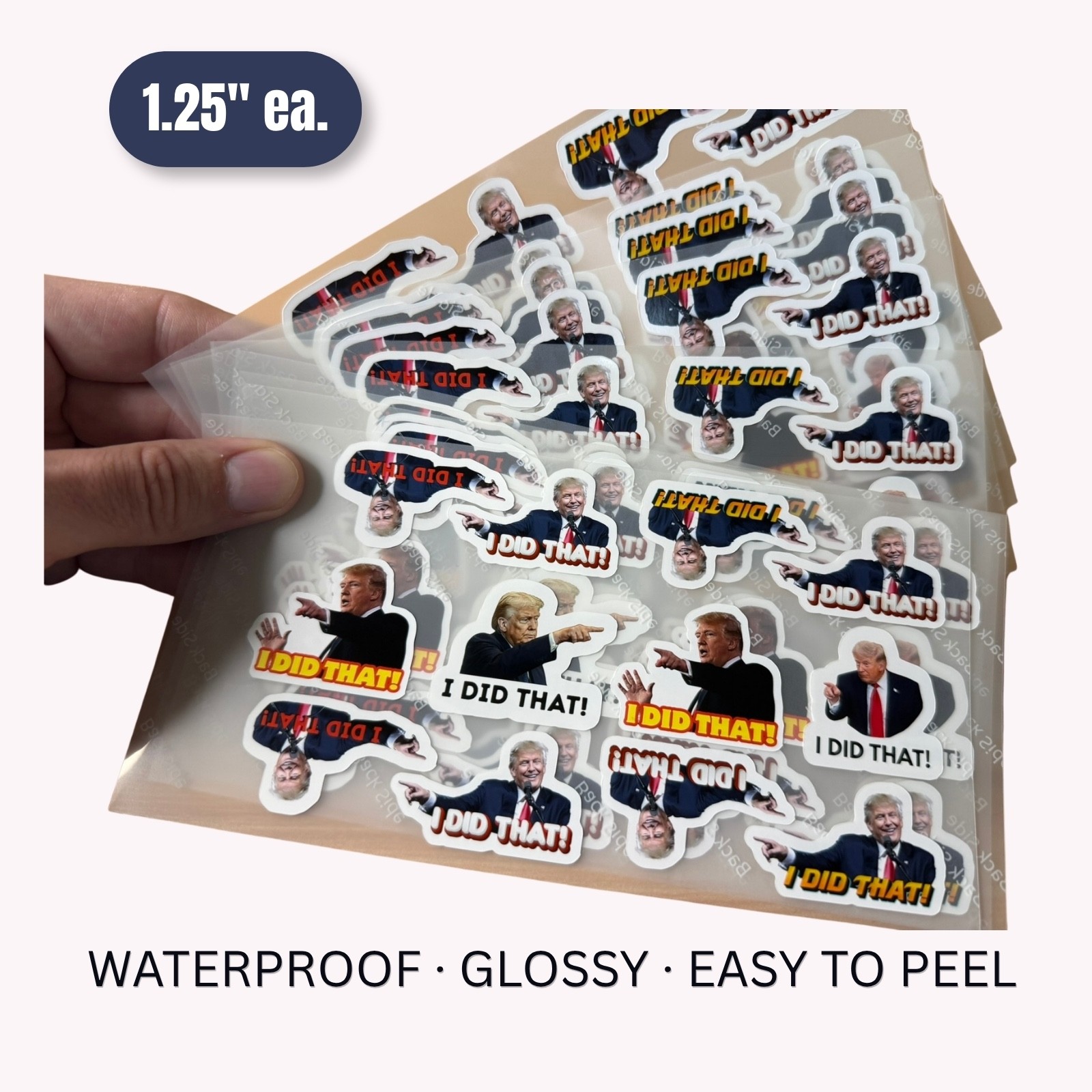 Trump "I DID THAT" Stickers 100pcs Mixed Political Vinyl Decals for Gas Pump 1"