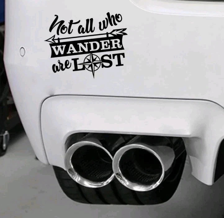 2 pack Not All Those Who Wander are Lost Stickers Decals, 5.5×7 Inches