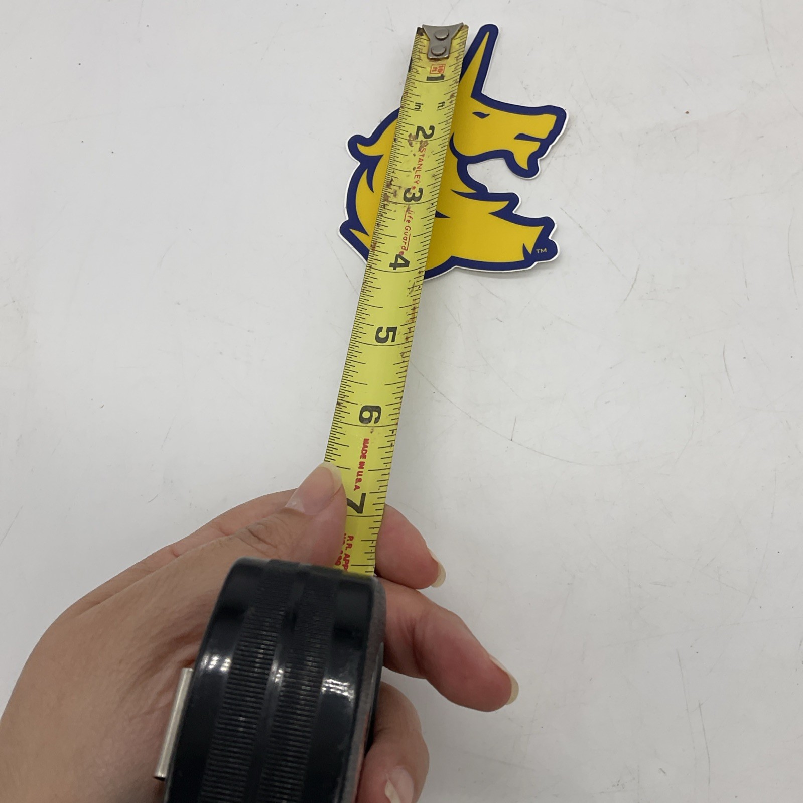 Boston Marathon Yellow Unicorn Decal Rare Right Facing