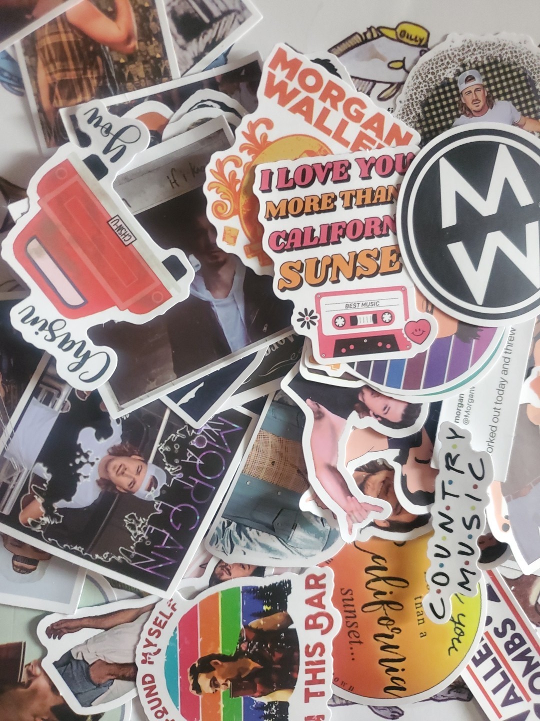 MORGAN WALLEN 25 pc Notebook Laptop Skateboard Decal Sticker Pack Country Music