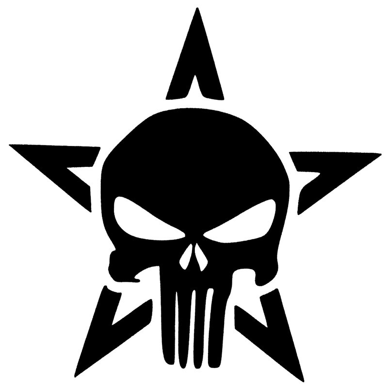 The punisher Decal Laptop Car Sticker Vinyl 8 inch color black