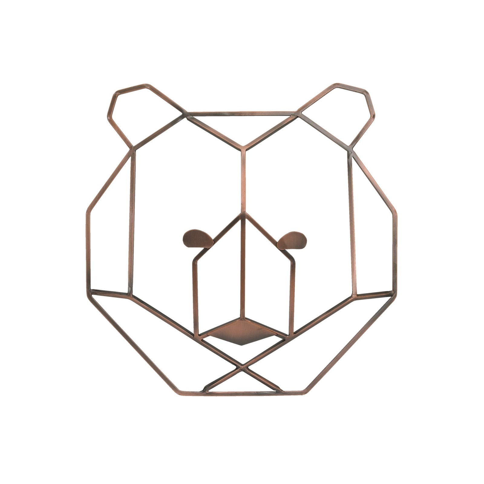 NoJo – Metallic Copper Wire Shaped Bear Head Wall Art, Nursery Wall Art, Kid …