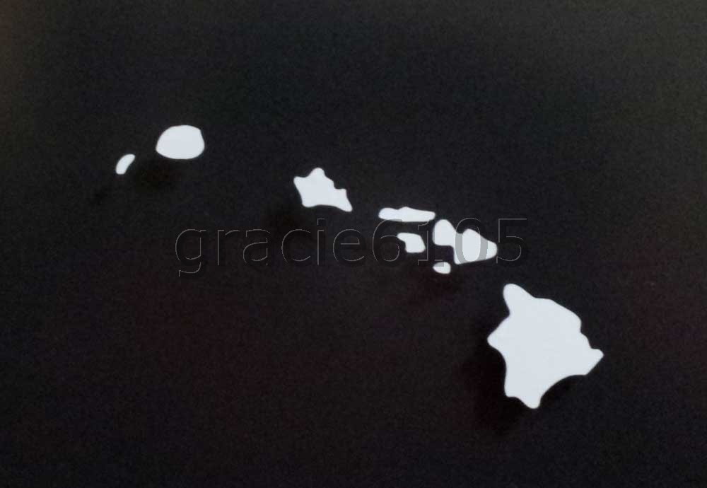 HAWAIIAN ISLANDS HAWAII STATE Vinyl Decal Sticker 5 1/2" Inch Long