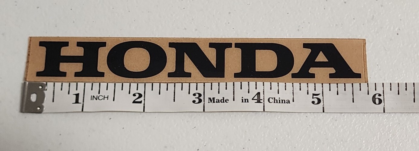 Vintage Decal HONDA 5.75" Long x .75" tall Black Lettering