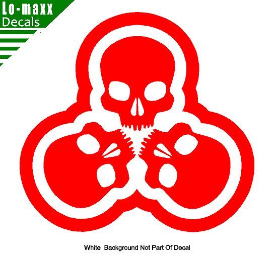 Tri-Skull Custom Graphic Design High Performance Quality Die Cut Vinyl Decal