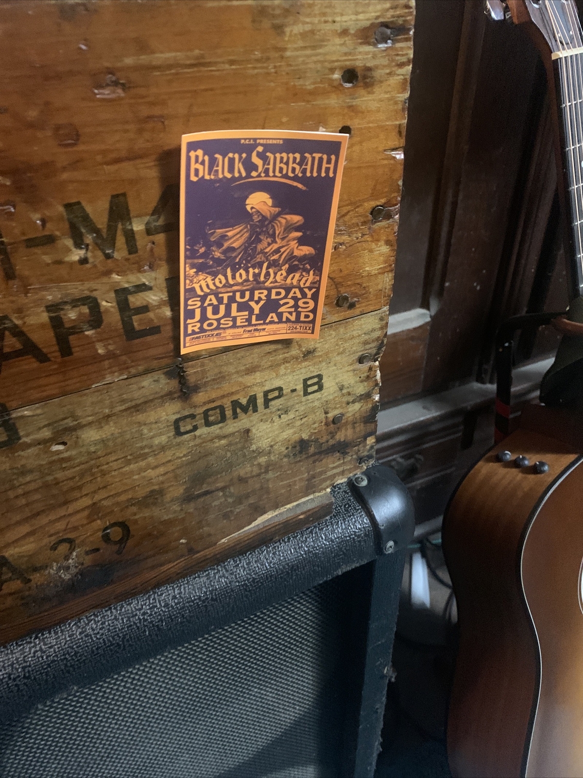 Black Sabbath / Motorhead Sticker. Vintage Style Concert Poster Sticker