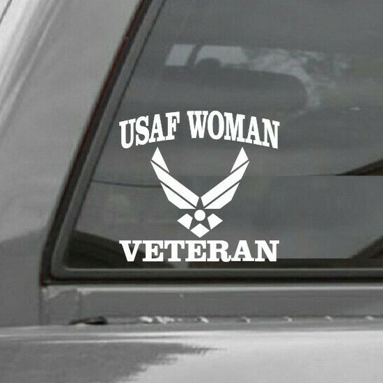USAF Woman Veteran Vinyl Window Decal Sticker