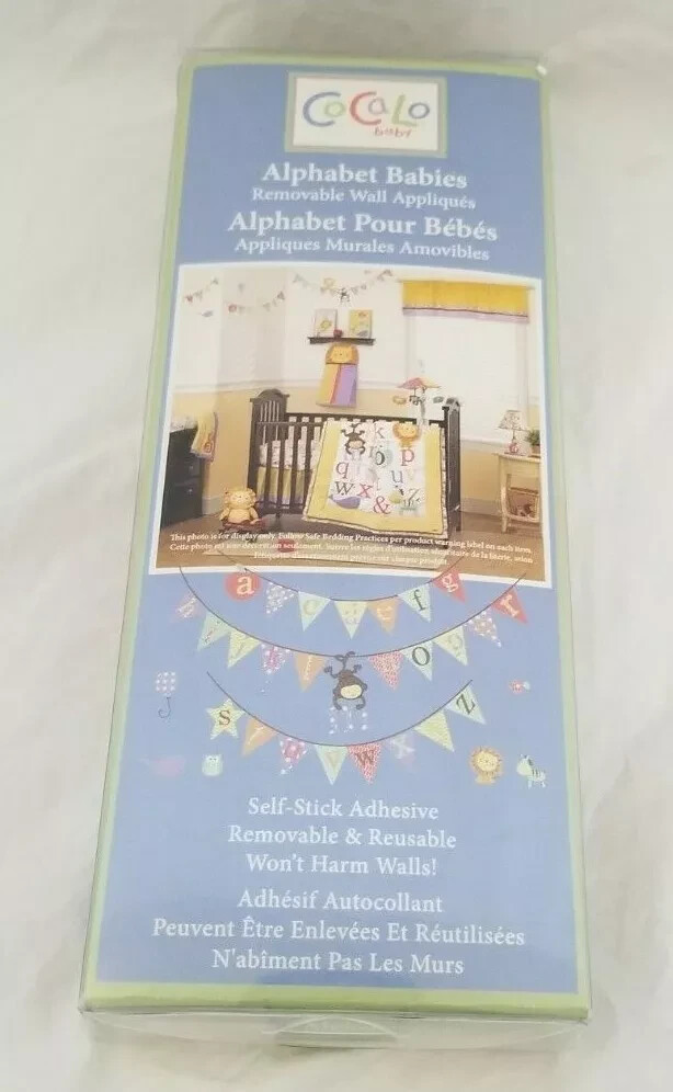 Cocalo Alphabet Babies ABCs Wall Appliques Decals Nursery Decor – New in Package