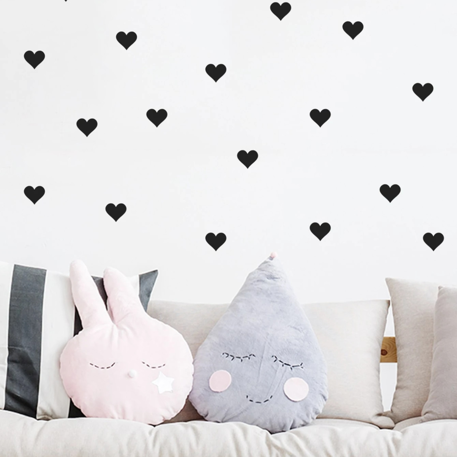 54pcs Heart Pattern Wall Sticker Stickers Wall Decal Vinly Decal for Home Decor