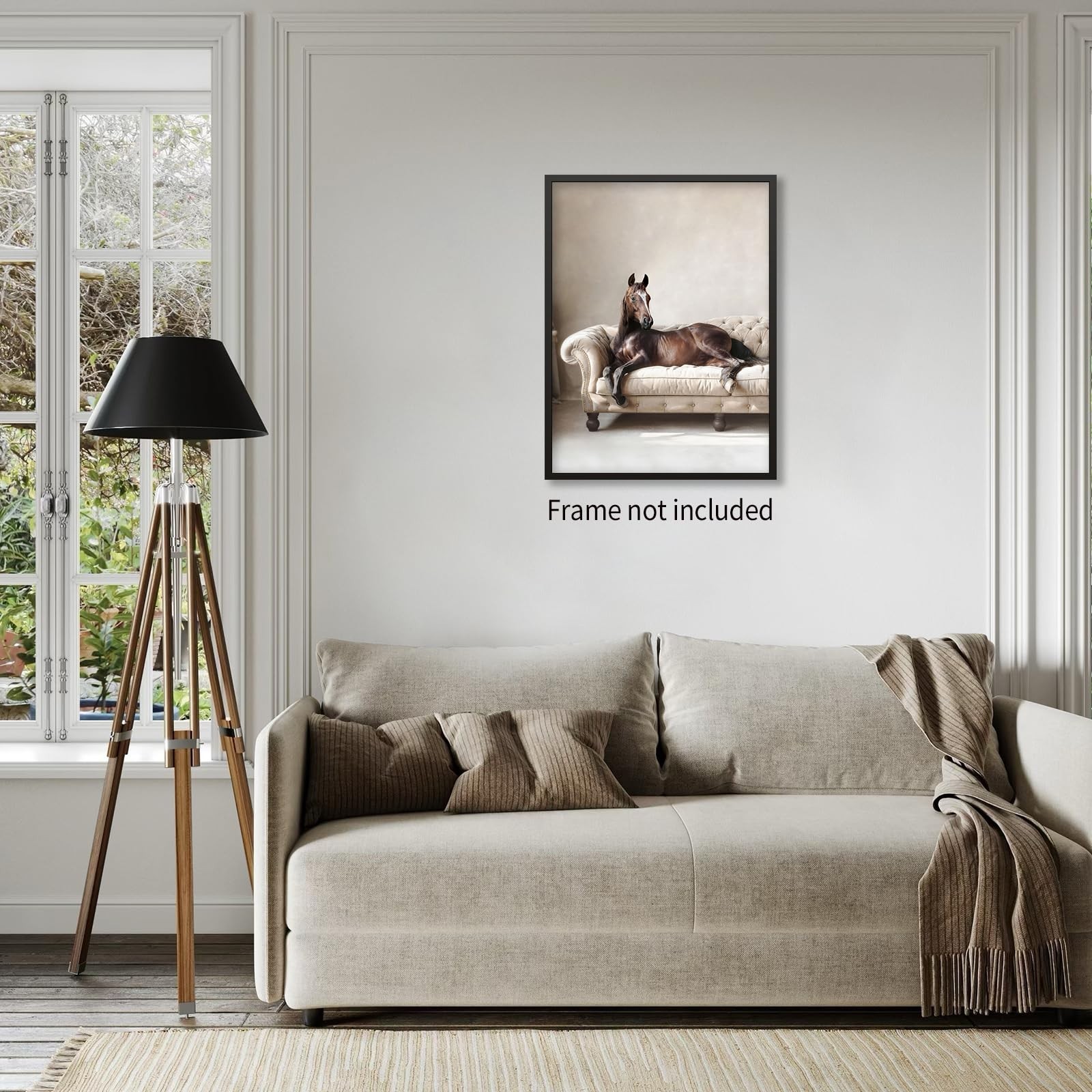 Heltrappe Funny Animal Horse Poster Fashion Western Equine Wall Art Elegant H…