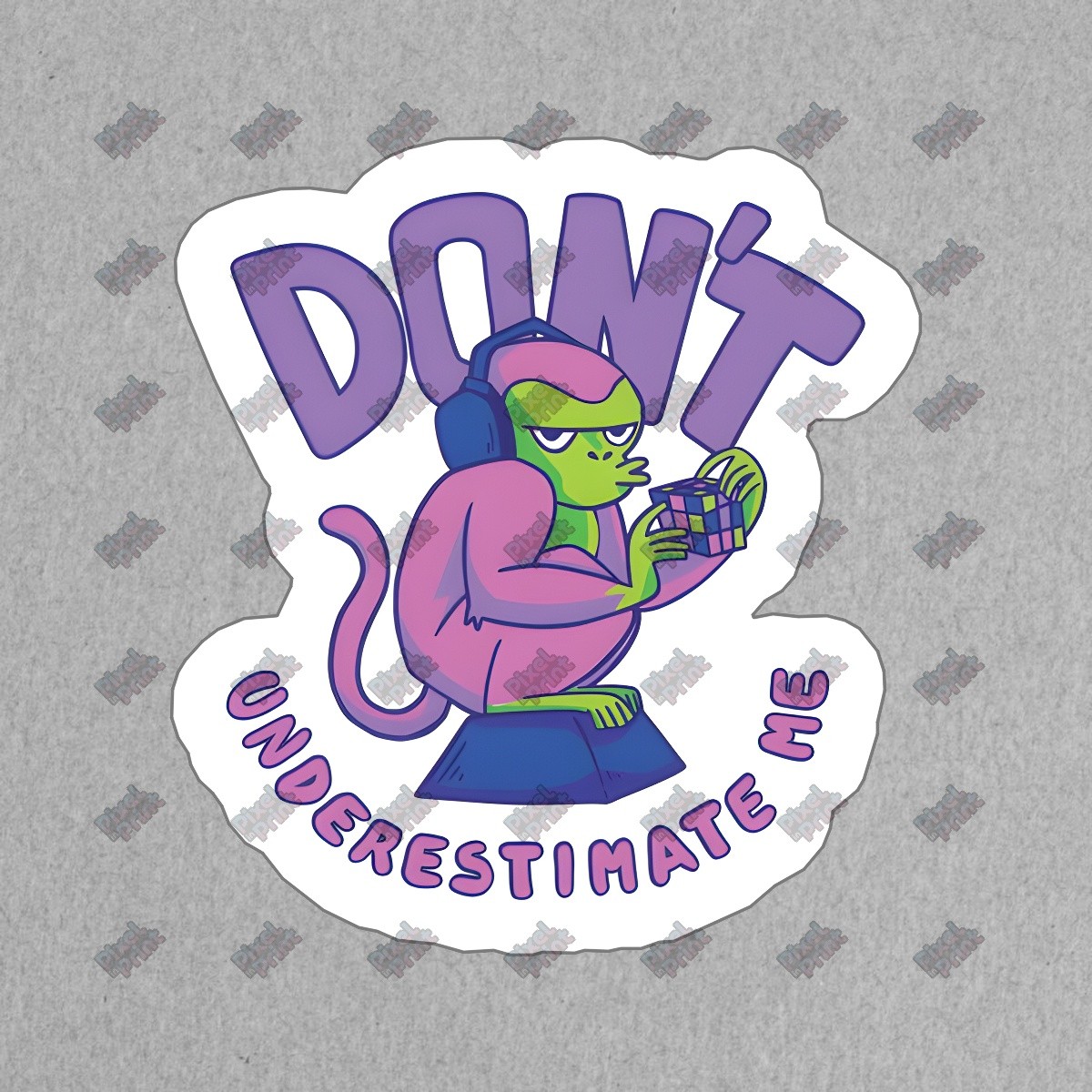 Cool Monkey Vinyl Sticker Dont Underestimate Me Decal for Laptops, #594387