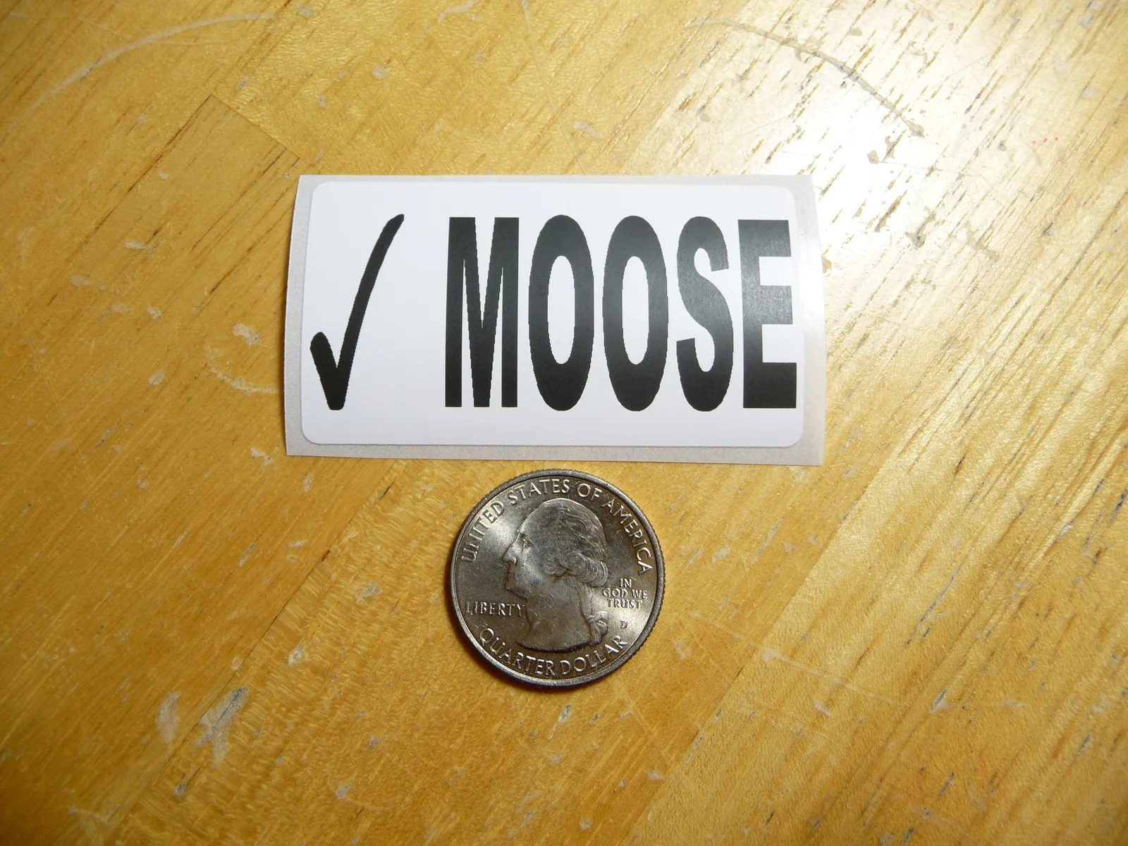 CHECK MOOSE STICKER DECAL 1 – 50 BULK PACK FUNNY ANIMAL JOKE ROAD SIGN PRANK