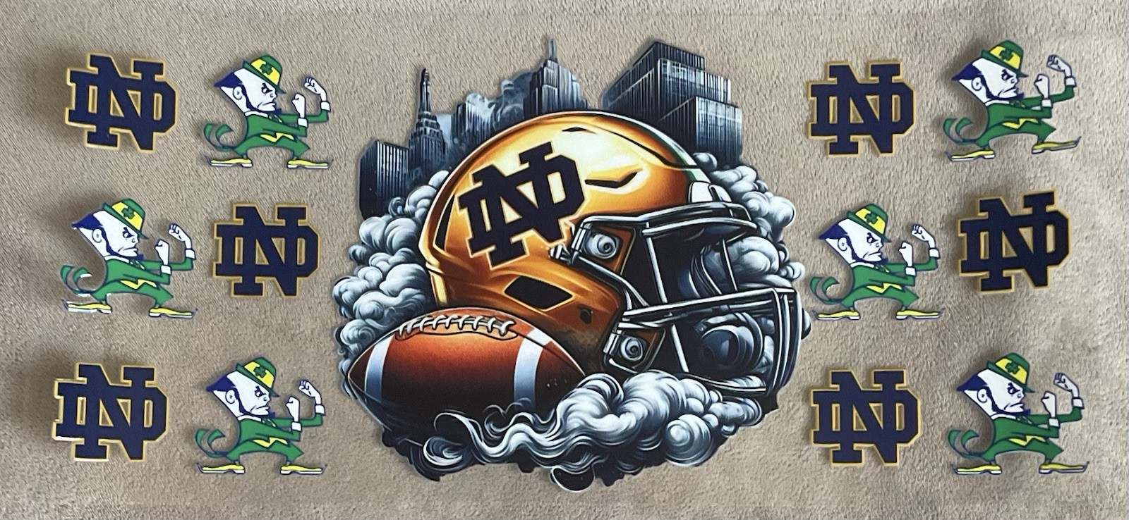 College University FIGHTING IRISH Transfer Stickers DIY Cup Wrap Notre Dame