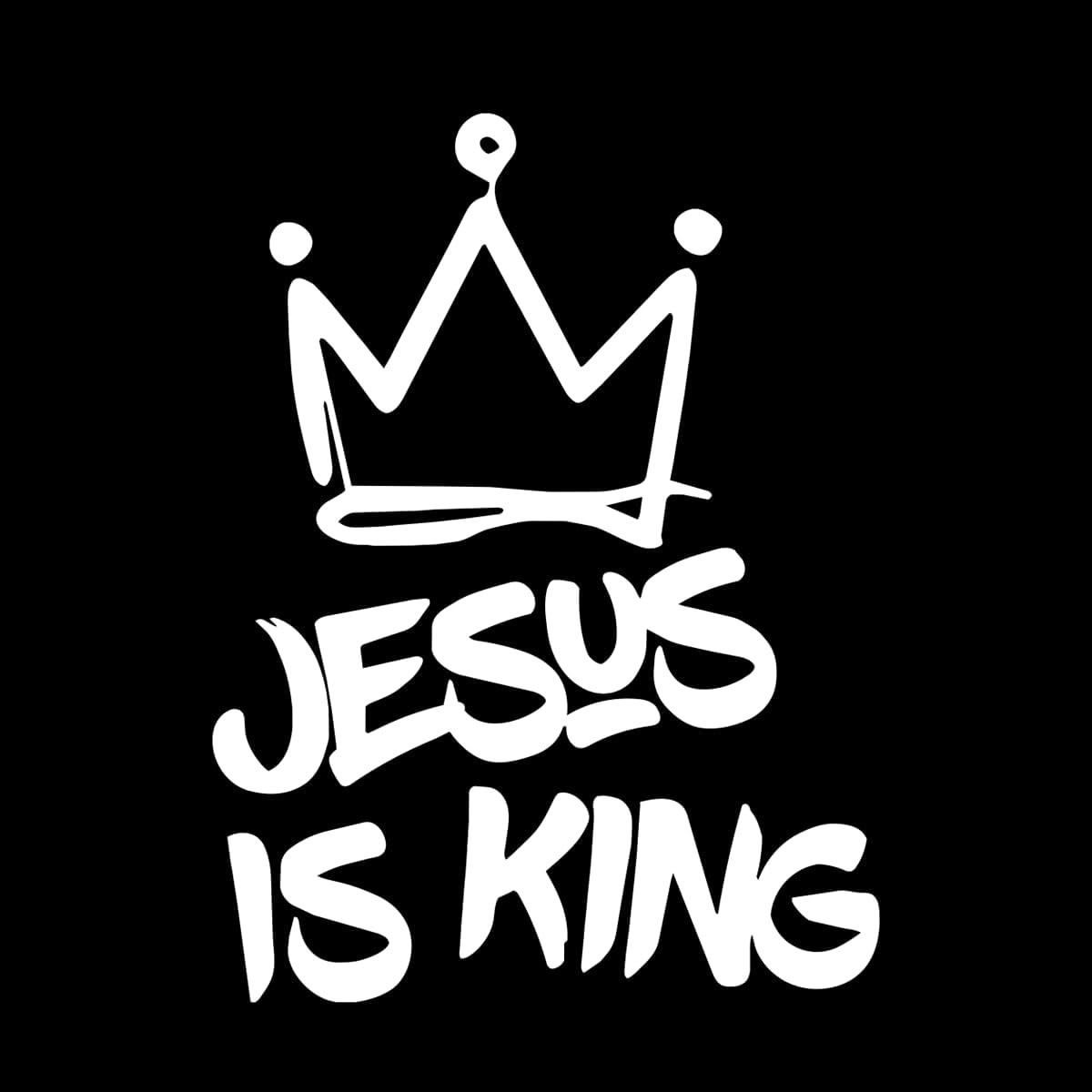 Jesus is King 6" x 4.5" Sticker Vinyl Decal