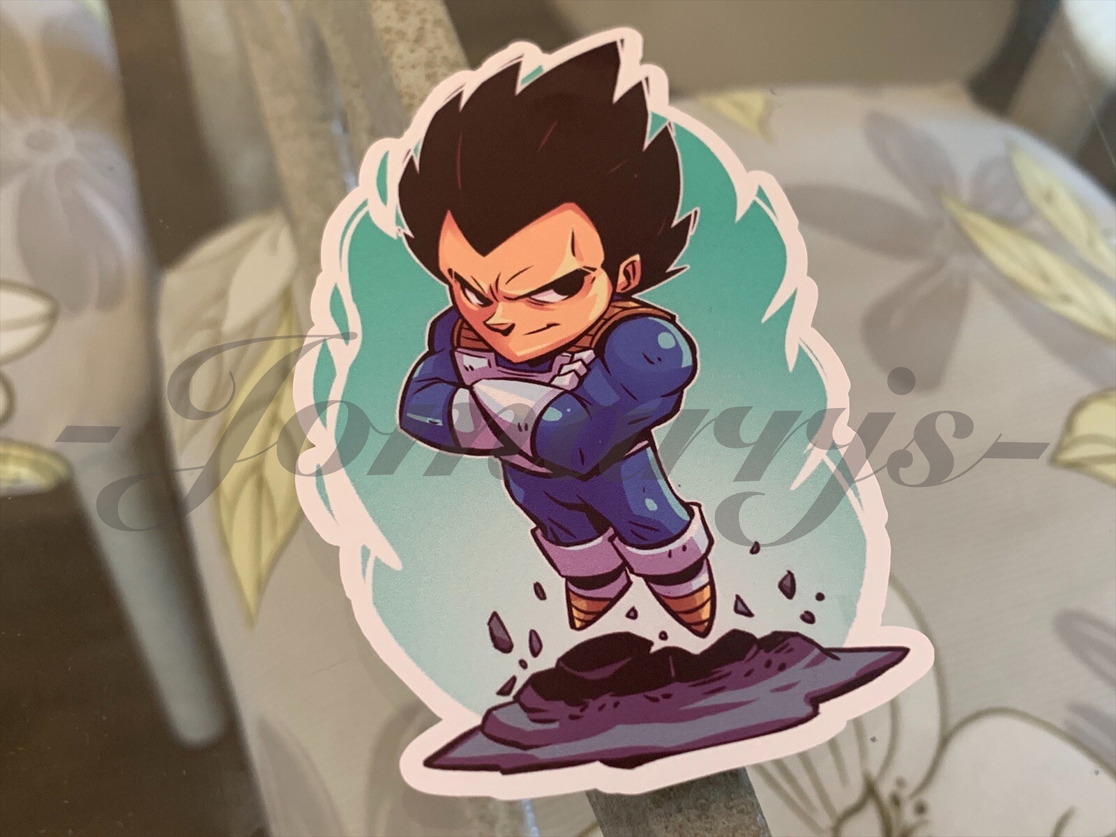 Dragon Ball Z – Anime – Prince Vegeta Chibi Custom Sticker Decal Sign manga