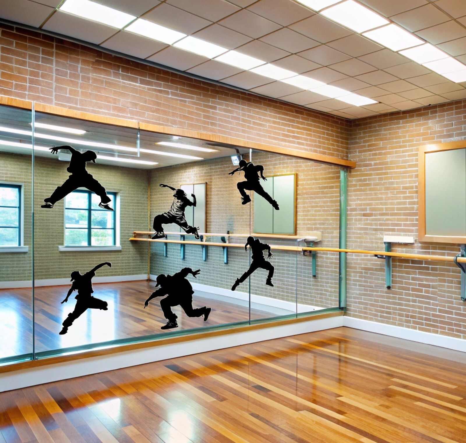 Hip Hop Dancers Wall Decals – Break Dance Wall Decal, Contemporary Dancer se244