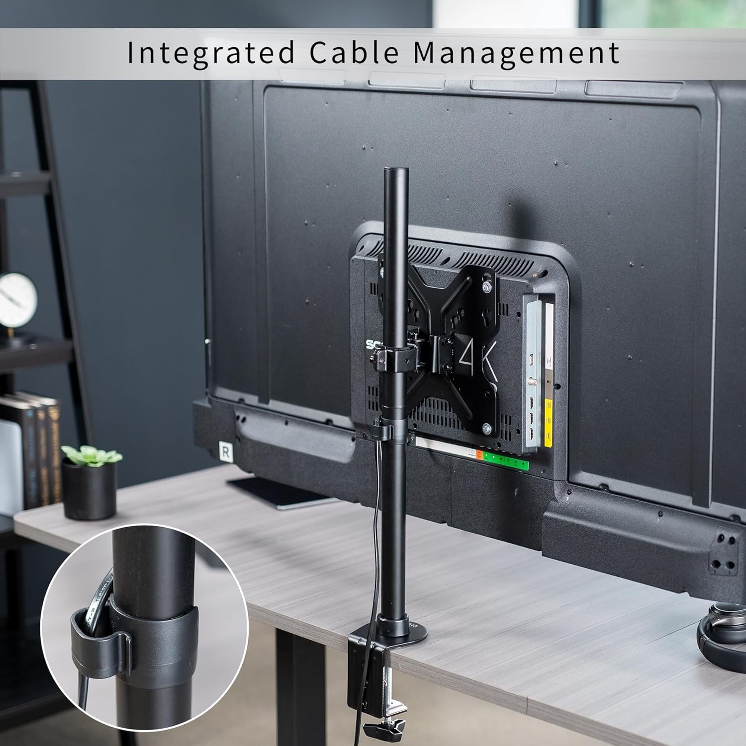 Ultra Wide TV Desk Mount for up to 55 inch Screens Weighing 66 lbs, Full Moti…
