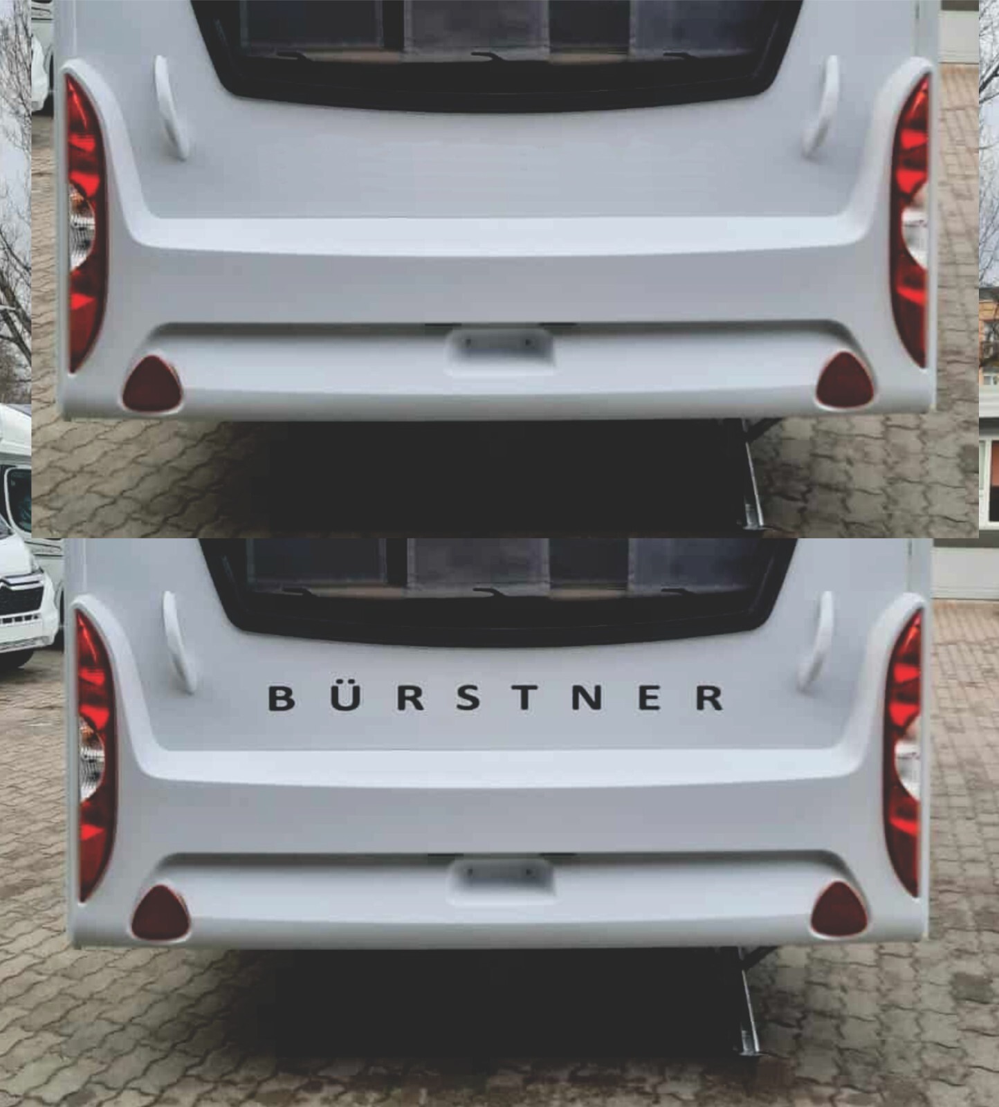 Sticker Decals Motorhome Burstner, Burstner Text Stickers x1, 3D Gel