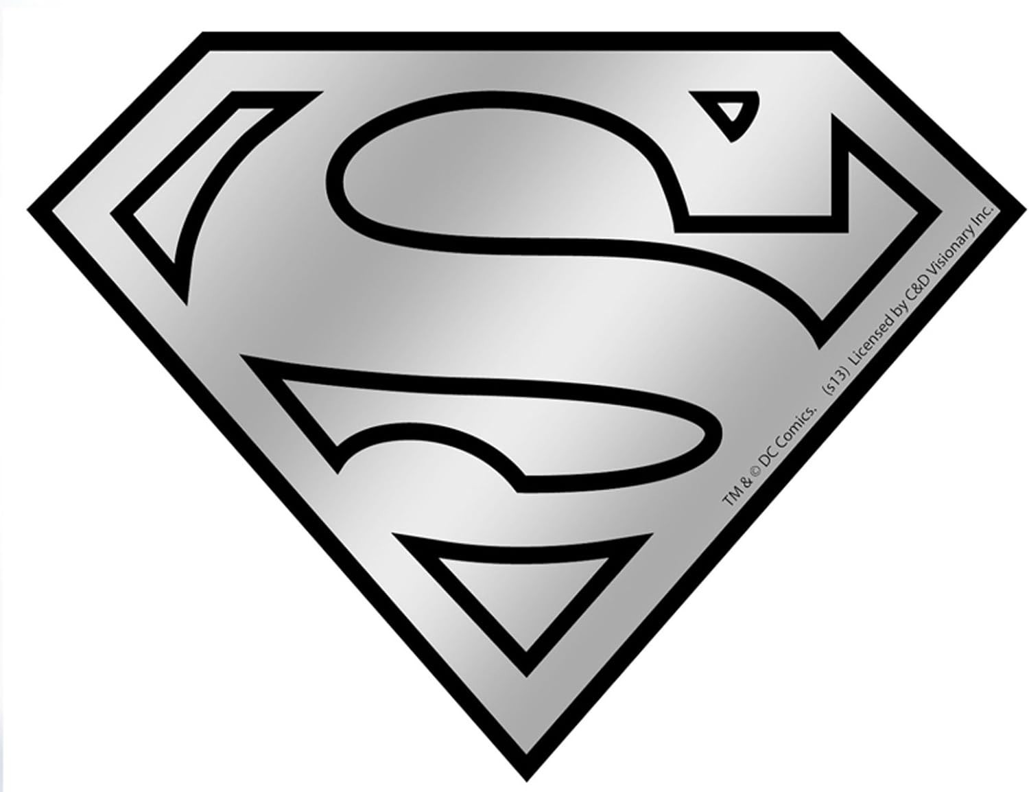 Stickers – C&D Visionary – DC Comics Superman Logo 5"x3.75" Chrome Foil