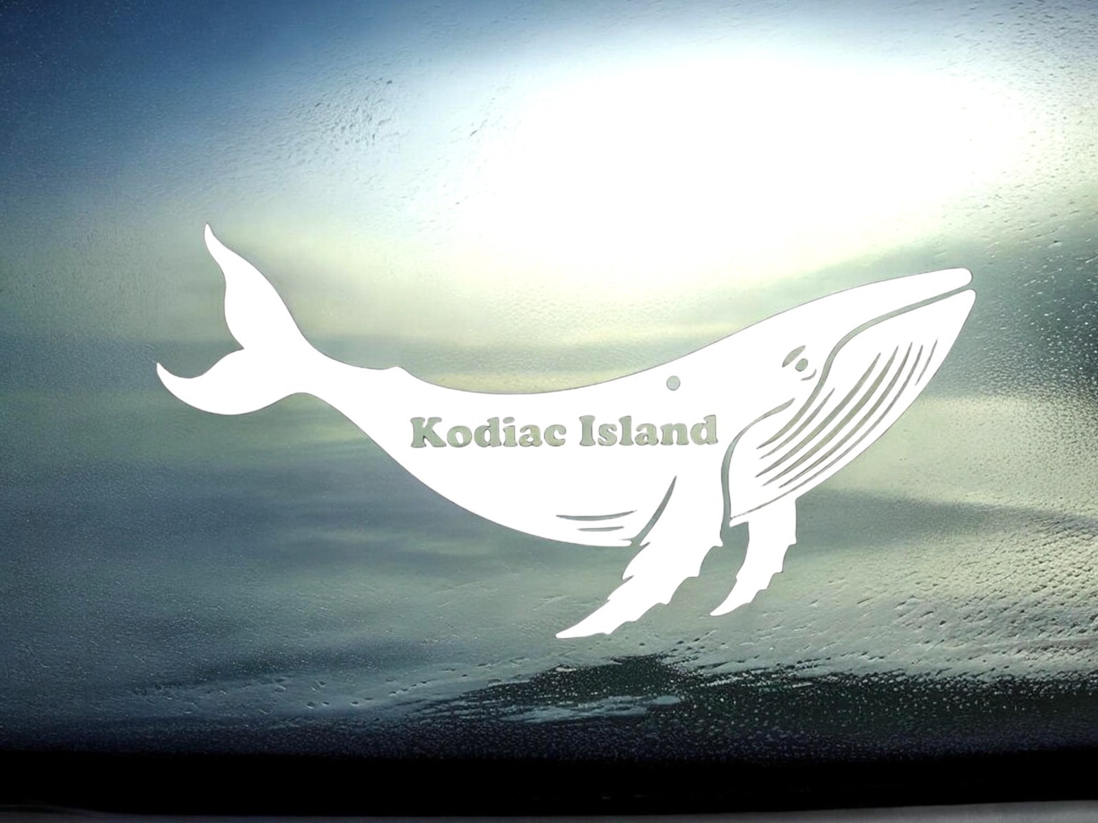 Humpback Whale Kodiac Island Decal for car Windows Laptops most Smooth Surfaces