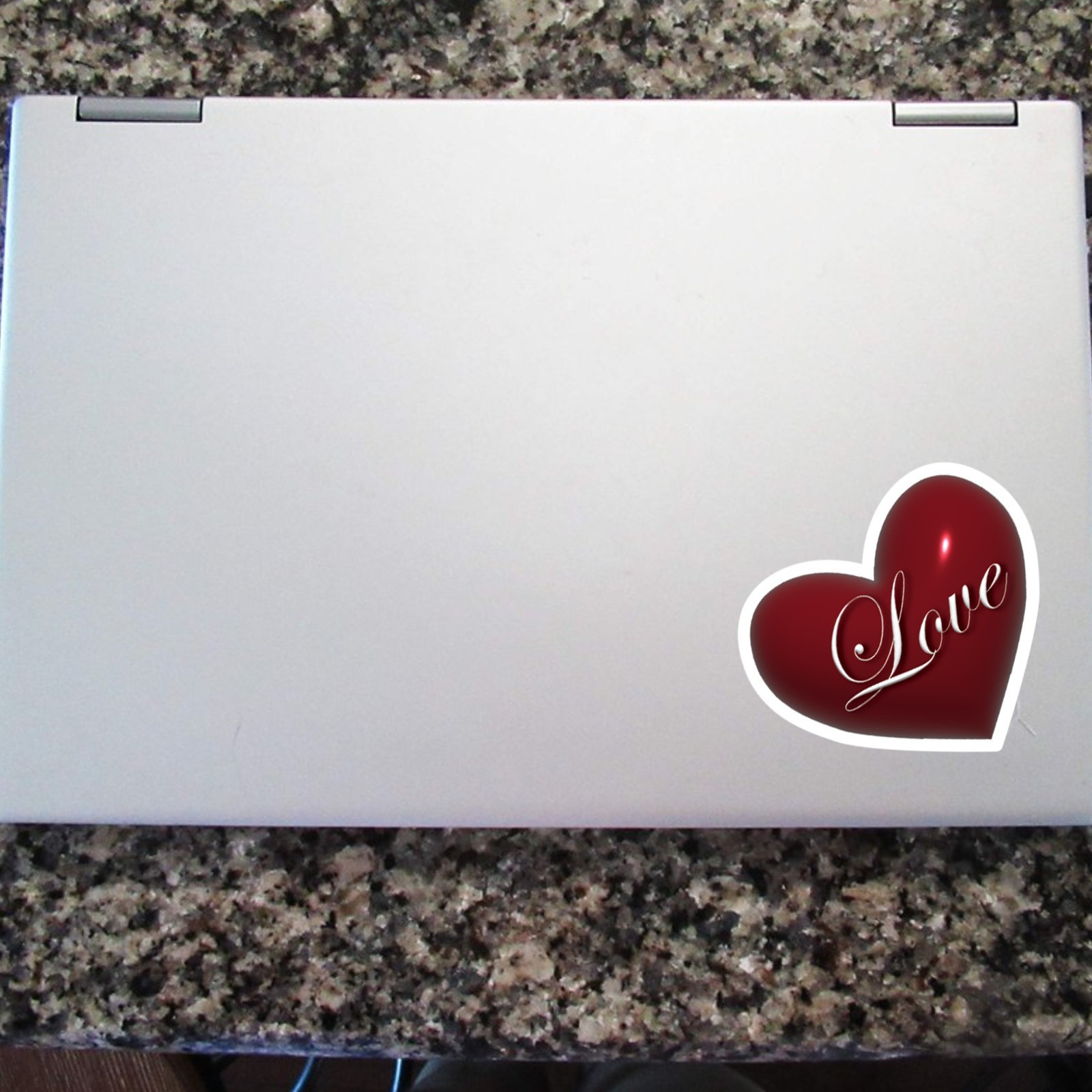 Red Heart Love Vinyl Sticker Romantic Valentine Waterproof Decal for Laptop Car