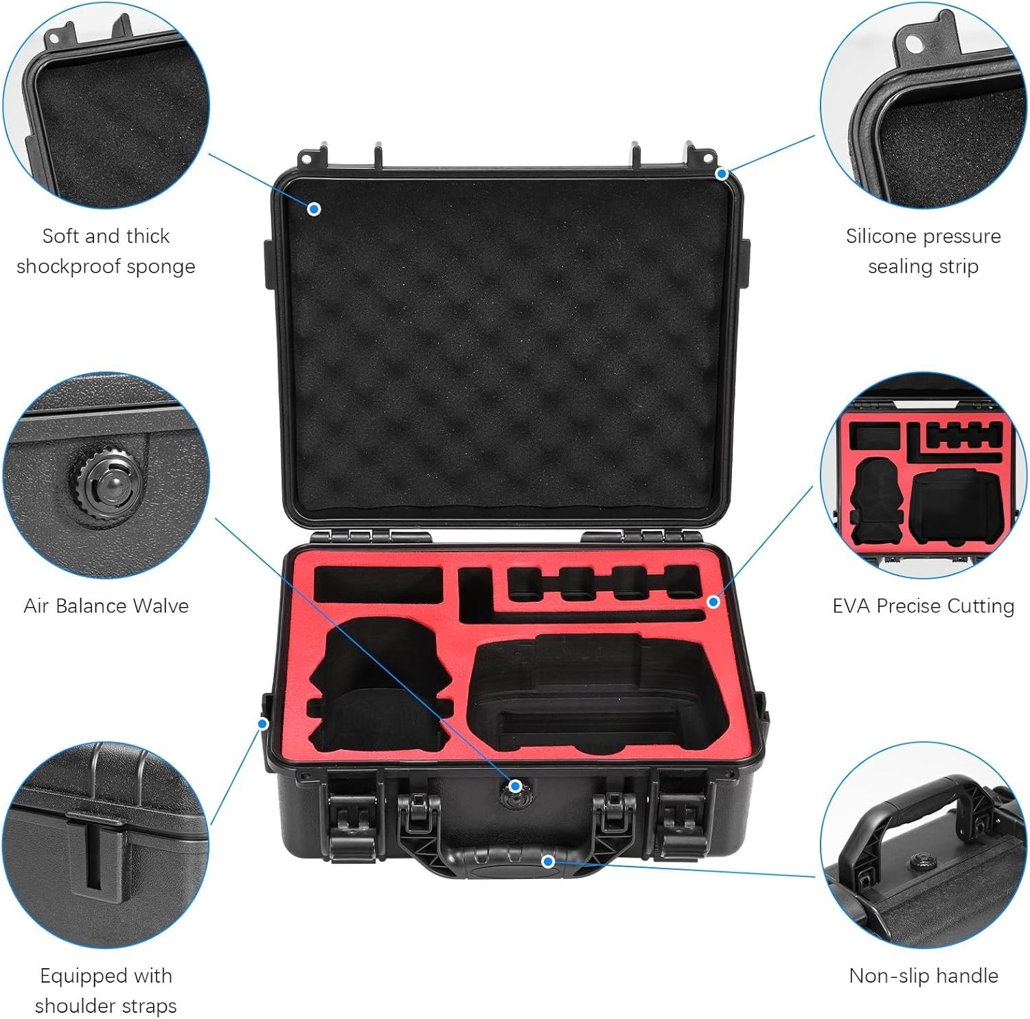 Hard Case for DJI Mini 5 Pro RC2 Waterproof Carrying Case Drone Storage Bag