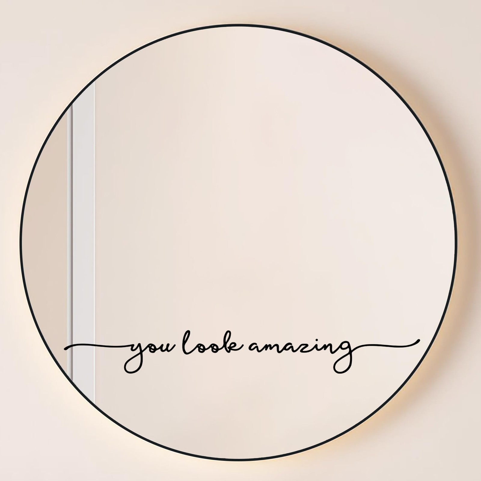 You Look Amazing Mirror Decal – 18 x 2.5 Inch Mirror Vinyl Slogan Wall Sticke…