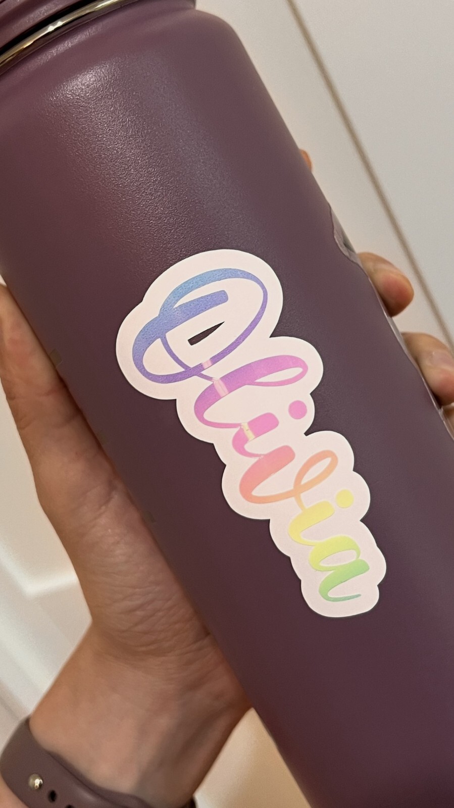 Rainbow Personalized ANY NAME | Custom Design Vinyl Sticker | Waterproof